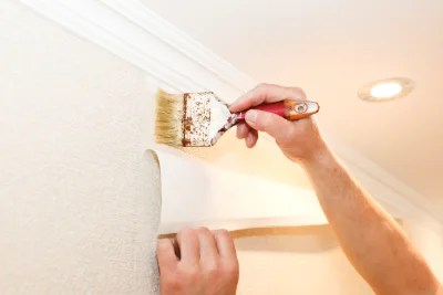 Pose de papier peint à Mézidon Vallée d'Auge — revêtements muraux et toiles de verre
